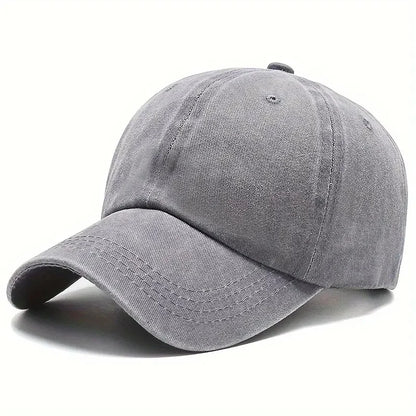 Solid Washed Denim Baseball Cap Vintage Unisex Cotton Sport Hat Outdoor Soft Top Breathable Versatile Sunshade Caps Women Men