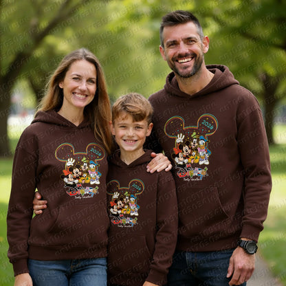 Mickey Pattern Pure Cotton Hoodie Parent-child Suit Unisex Keep Warm High Quality Causal Top