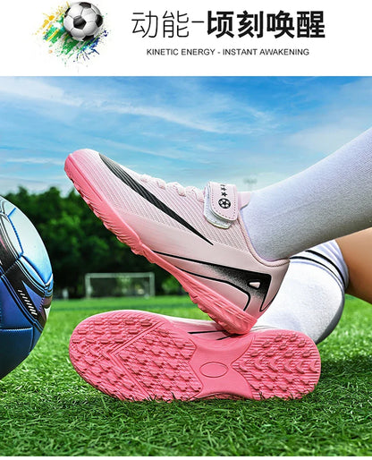 New Men Kids Soccer Shoes Cleats Ultralight Non-Slip Grass Adult Professional Football Boots Boys Training Shoes Drop Shipping