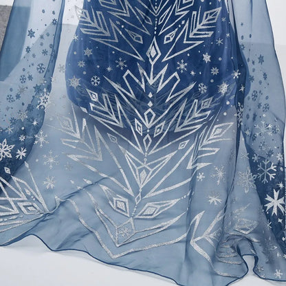 Children Snow Queen Princess Dress Winter Girl Elsa Costume Carnival Birthday Holiday Party Dress Kids New Outfit Clothes 2025