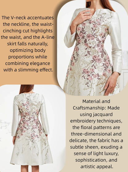 Fall/Winter New Style Retro Elegant Jacquard Dress - party dresses for women halloween dresses for women
