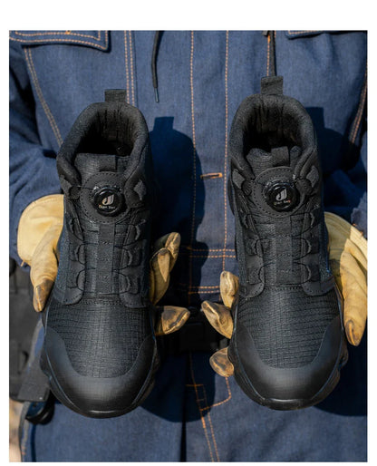 Men Safety Shoes Steel Toe Boots High Top Work Shoes Wear-resisting Slip Resistant Work Shoes Indestructible Breathable Sneakers