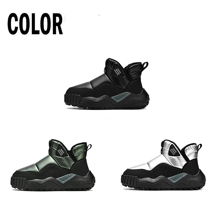 Winter shoes men's high top plush warm cotton shoes, high-quality and fashionable cold resistant outdoor cotton boots snow boots