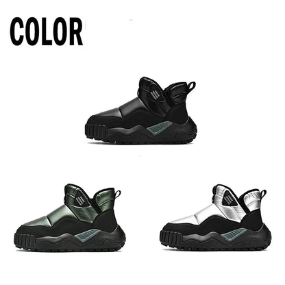 Winter shoes men's high top plush warm cotton shoes, high-quality and fashionable cold resistant outdoor cotton boots snow boots