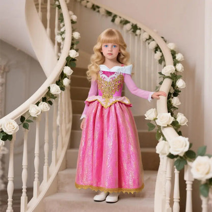Cinderella Anna Elsa Costume Children Princess Dress for Girls Kids Cosplay Snow White Christmas Carnival Party Disguise Outfit