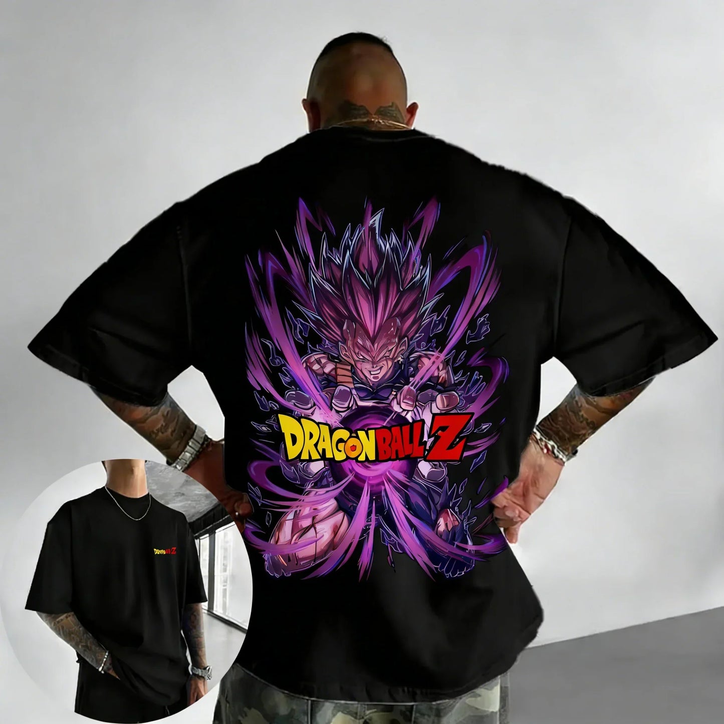 T-shirt Summer New Vegeta Printed Men's and Women's Trendy Versatile Loose Casual Short Sleeve Top