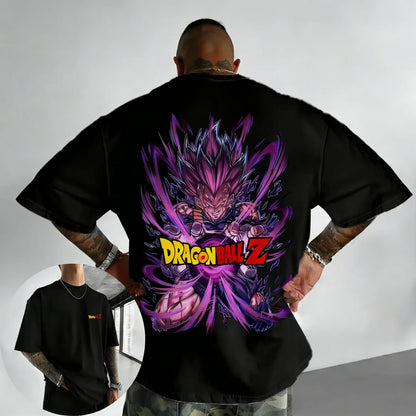 T-shirt Summer New Vegeta Printed Men's and Women's Trendy Versatile Loose Casual Short Sleeve Top