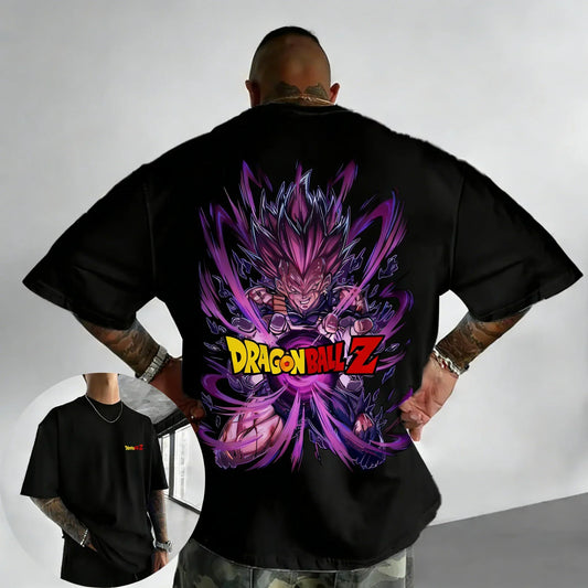 T-shirt Summer New Vegeta Printed Men's and Women's Trendy Versatile Loose Casual Short Sleeve Top