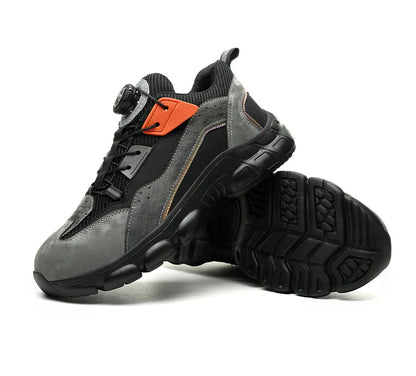 Rotary Buckle New Work Sneakers Lightweight Protective Shoes Safety Industrial Puncture-Proof Anti-smash Men Steel Toe Shoes