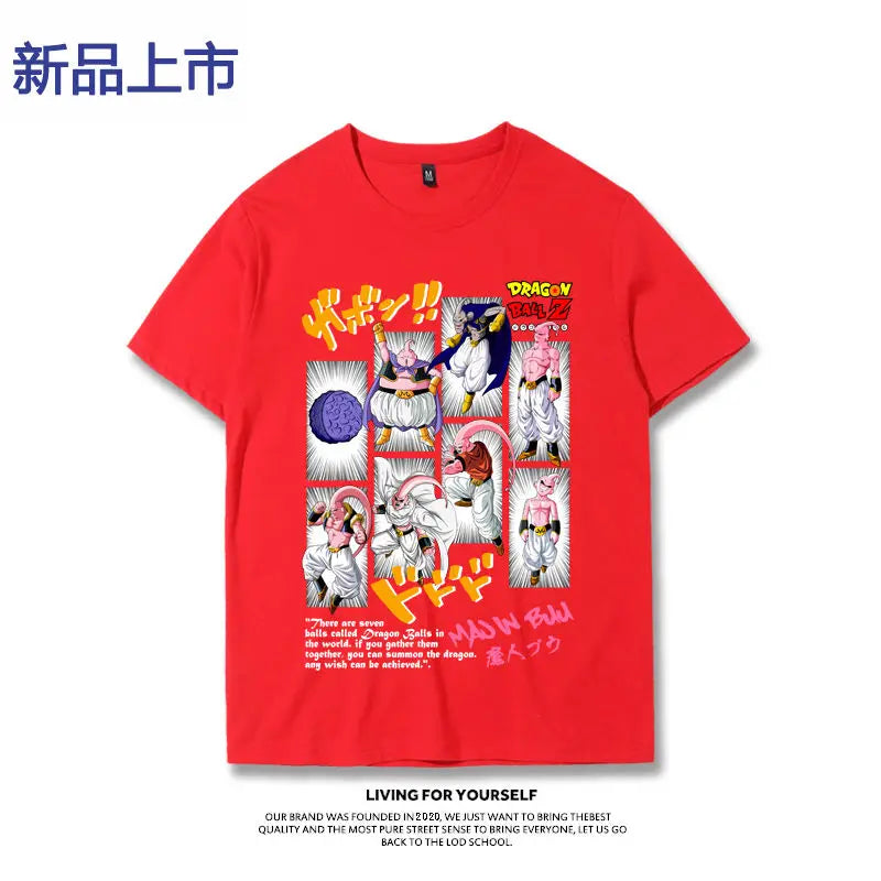 T-shirt Sun Wukong Vegeta Demon Buo Frisa Super Trendy Versatile Summer Short Sleeve Men's Fashion Top