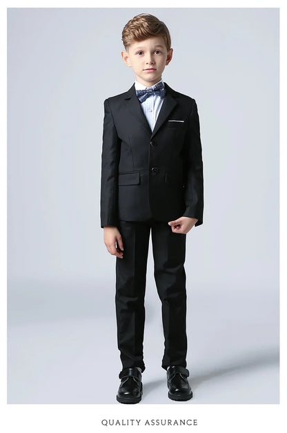Spring Autumn Children Boy Wedding Suit Teenager Kids Formal Elegant Suits For Boy 1-14  Years Boys Suits Outfits Set