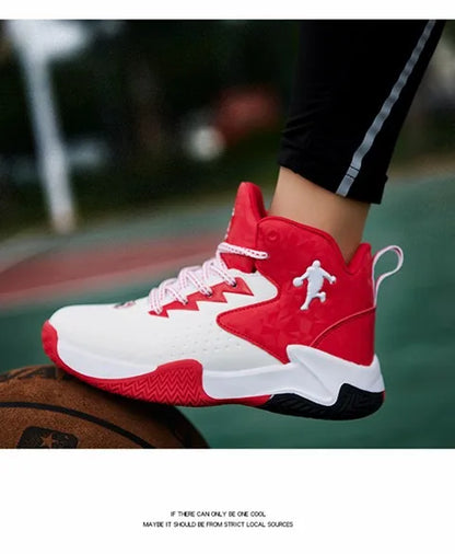 Children Sports Shoes Waterproof Low-top Sneakers Kids Basketball Shoes Boys Lace-up Non-slip Shoes for Running Durable Sneakers