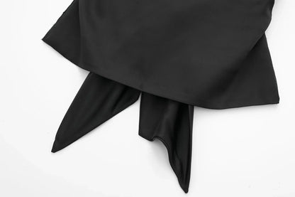 Women Summer Back Bow Solid Satin Backless Sling Crop Top Chic Female Sexy Clothing Streetwear Camis Mujer 2024 Fashion