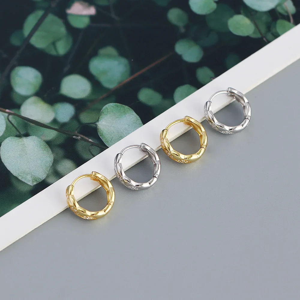925 Sterling Silver Earring Colorful Dripping Oil Material Ear Ring Ear Buckle Rhombus Shape Trend Wild Girl Women Boy Ear Jewel