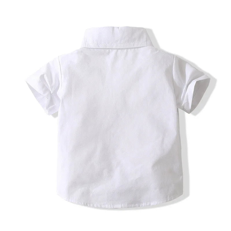 Kids Boys Formal Birthday Outfit Suit Toddler Gentleman Wedding White Shirt 1-7 Years Baby Pants Boys Ceremony Outfits