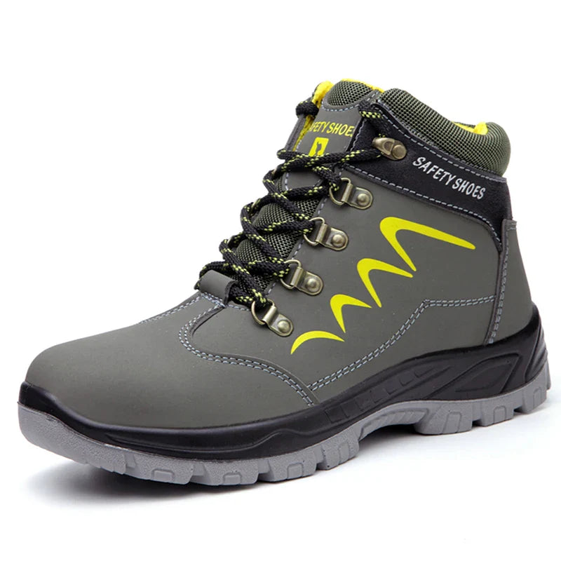 Men's Work Shoes Steel Resistant Anti-Puncture Anti-smash Toe Boots Slip Light Weight Safety Shoes Comfortable Men Shoes 40-46