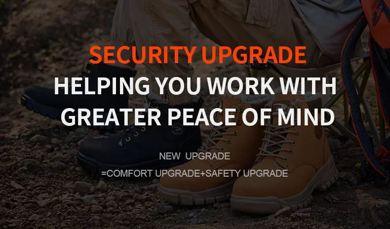 Winter Warm Men's Work Safety Boots Waterproof Rugged Steel Toe Shoes Sneakers Safety Protection Coldproof