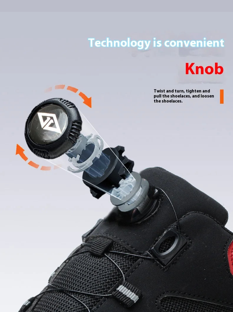 Rotating Button Breathable Work Shoes For Men Anti-smash Anti Puncture Safety Shoes Men Boots Indestructible Male Work Sneakers