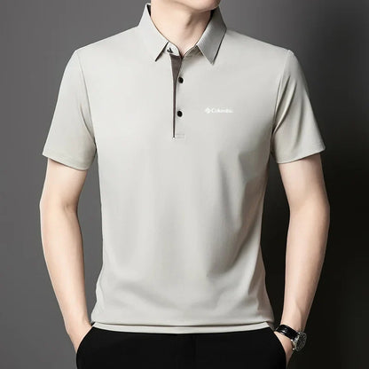 Designer Men's Brand Short Sleeve Polo Shirt New Lapel Casual Letter Print T-Shirt Top Versatile Business Trendy Men's Clothing