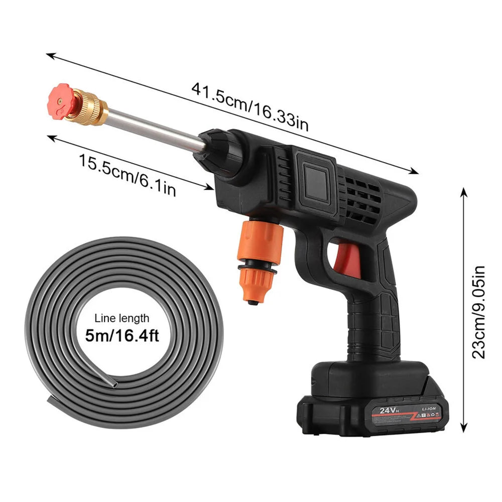 300W 30Bar Cordless High Pressure Car Washer Spray Water Gun 12000mAh Battery Foam Generator Car Washing Machine for Home