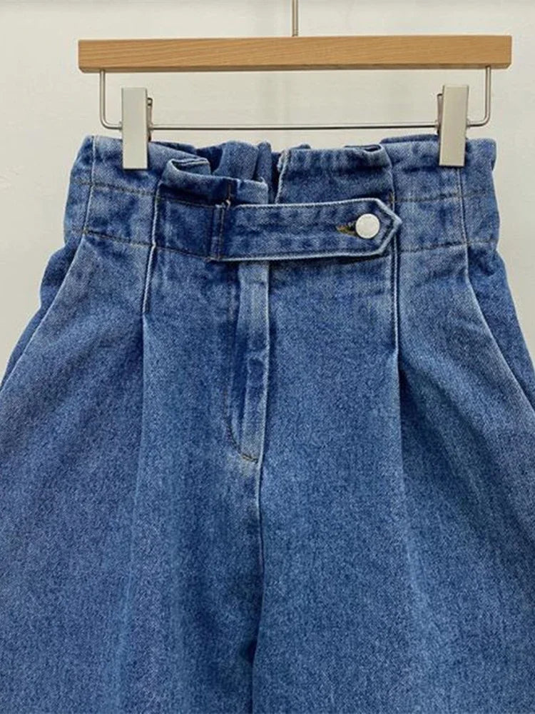 Women's Jeans High Waist Denim Wide Leg Pants