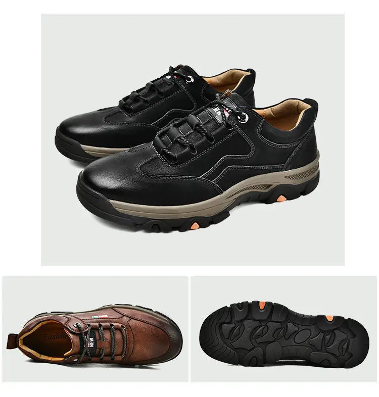 2024 Business Comfort Men's Shoes Simple versatile leather footwear Casual outdoor anti slip loafers male new comfortable flat