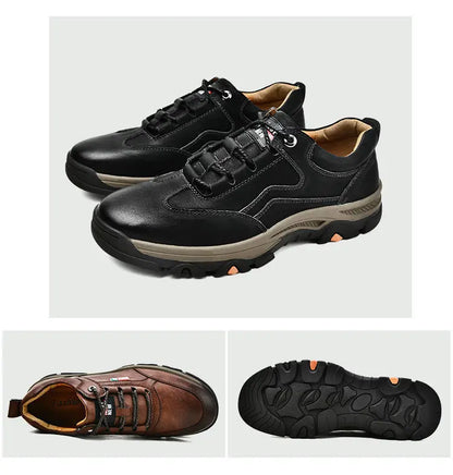 2024 Business Comfort Men's Shoes Simple versatile leather footwear Casual outdoor anti slip loafers male new comfortable flat