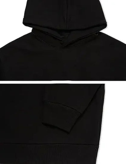 Khaki Hoodie Men Women Anime Character Print Pullover with Japanese Kanji Sleeve Design and Chest Logo Casual