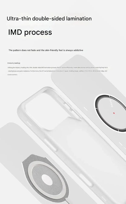 Frosted Mobile Phone Case for IPhone 17 Pro Max Luminous Translucent Full-Inclusive Anti-fall Magnetic Phone Case Gift