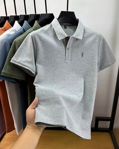 Luxury brand 100% cotton short sleeve polo shirt summer new trend Paul pony embroidery T-shirt business golf casual men's wear