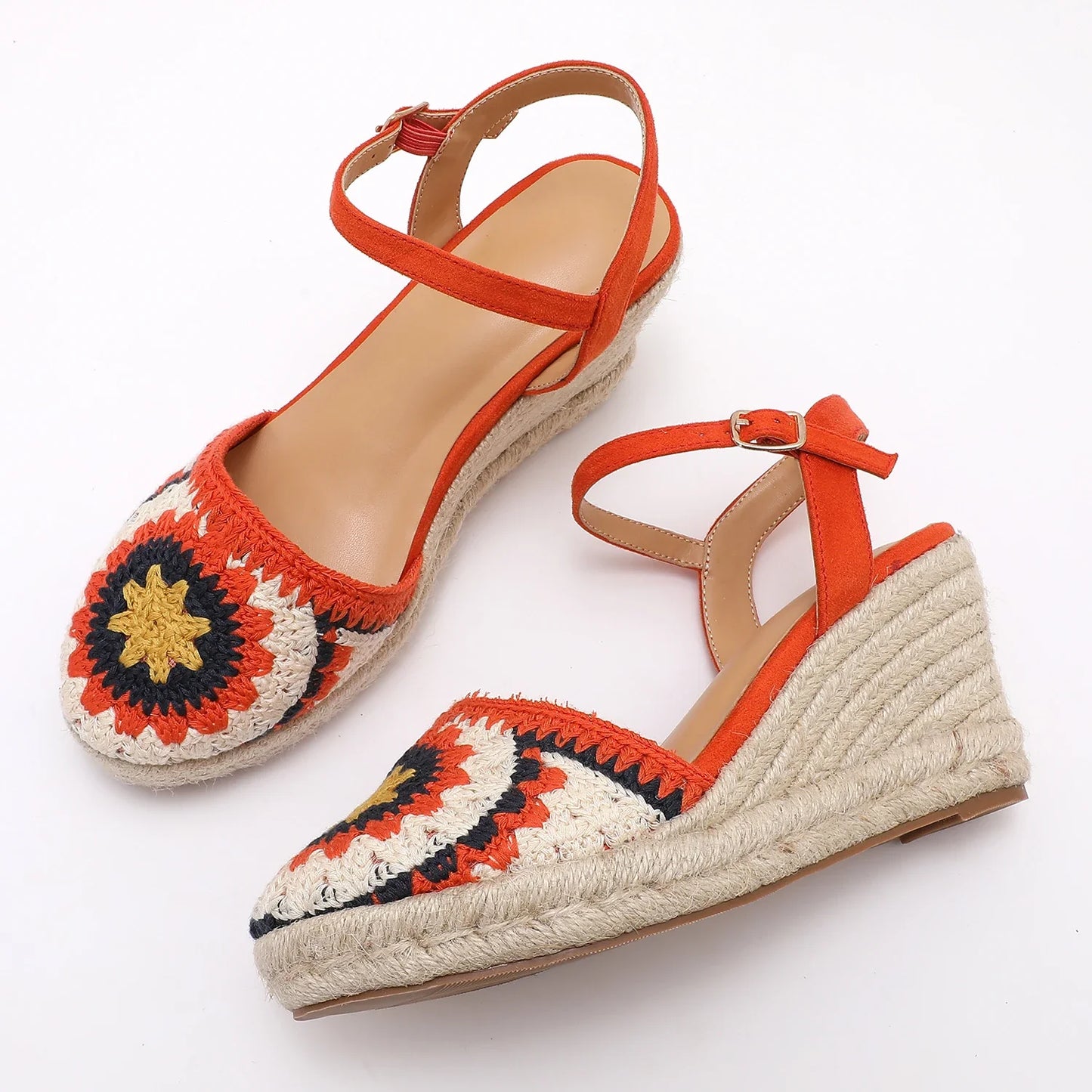 Women's Knitted Wedge Heel Sandals