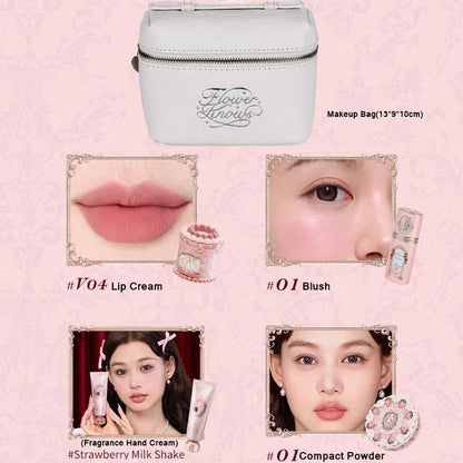 Strawberry Cupid Professional Makeup Set For Women Full Kit Gift Box Eyeshadow Lip Cream Blush Compact Powder Sets