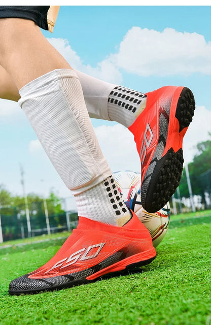 Men Professional TF Soccer Shoes Resistant Casual Grass Studded Male Non Slip Fast Foo451·a