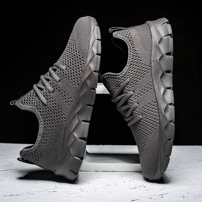 Men's shoes Four Seasons new plus size Flying weaving Lightweight Breathable Casual Sports Shoes Soft Sole Outdoor Running Shoes