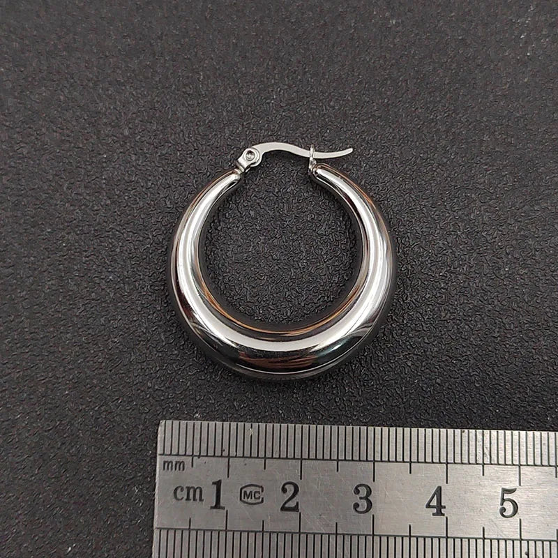 6pcs/Lot Fashion Hollow Geometry Stainless Steel Earring Women Jewelry Wholesale