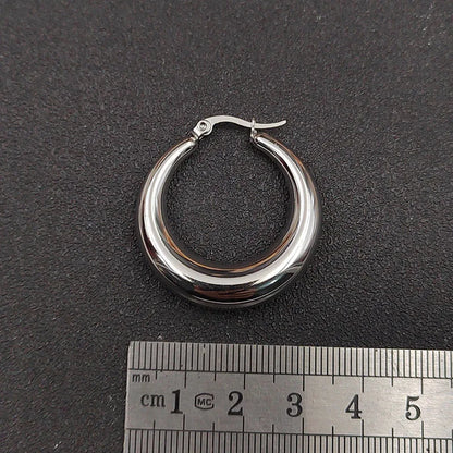 6pcs/Lot Fashion Hollow Geometry Stainless Steel Earring Women Jewelry Wholesale