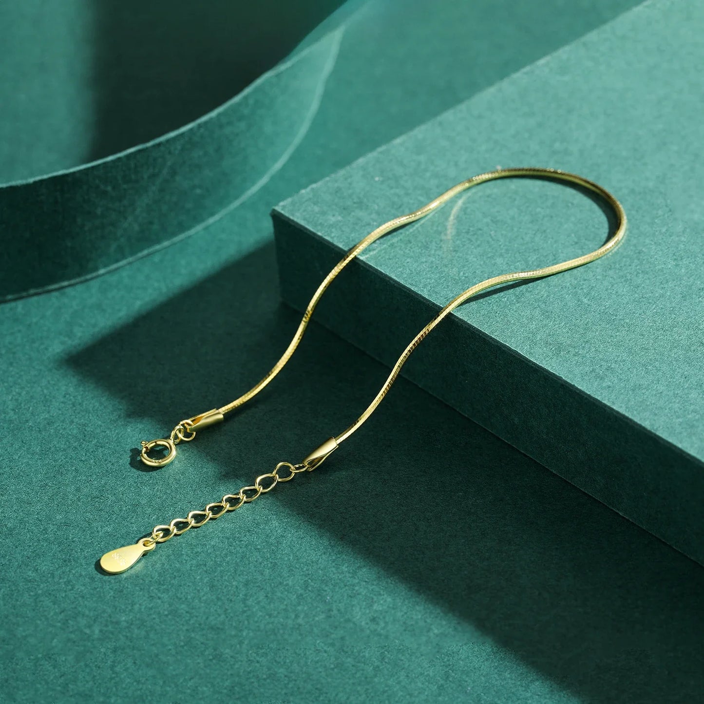 Solid 925 Sterling Silver Simple Charm Snake Chain Bracelet Trendy Gold Color Bracelets For Women Party Fine Jewelry Gift