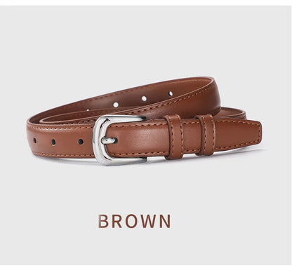 1pcs Women's Thin Waist Belt All-Match Style Fashionable And Simple Women's Belt With Jeans