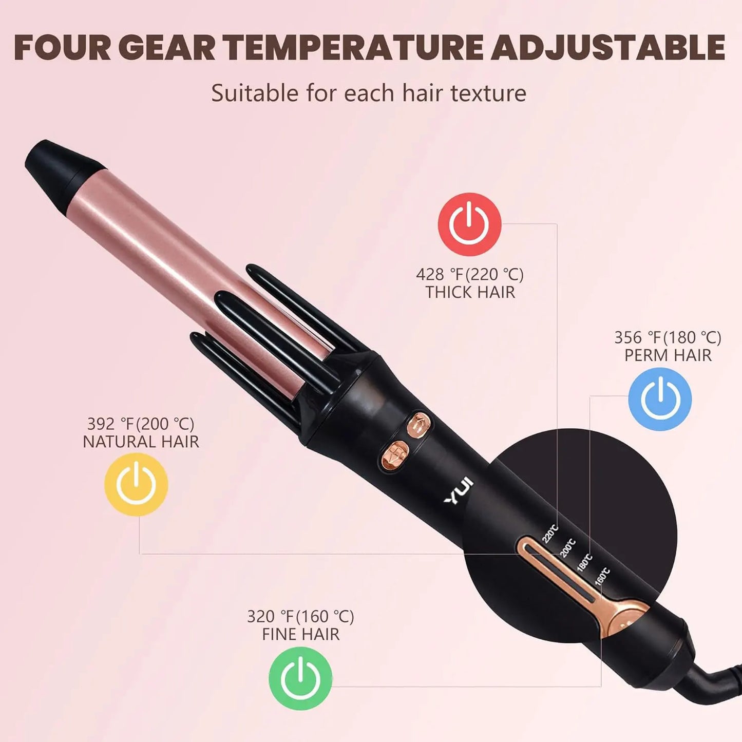 Auto Rotating Ceramic Hair Curler Automatic Curling Iron Styling Tool Hair Iron Curling Wand Air Spin and Curl Curler Hair Waver