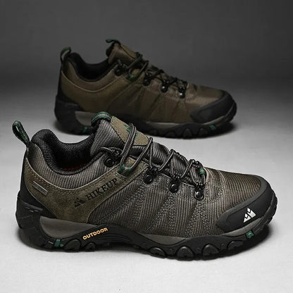 Four-Season Men's Hiking Shoes Outdoor Sports Genuine Leather Wear-Resistant Climbing Shoes Rubber Sole Trekking Sneaker