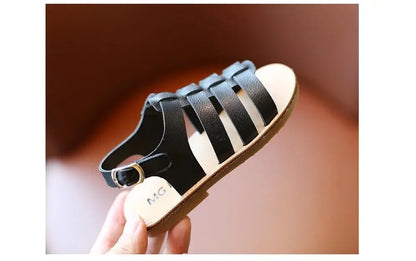 1-6 Years Children Summer Outdoor Beach Shoes Girls Princess Knitted Open Toed Sandals Gold, Silver, Black