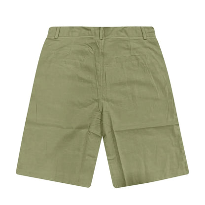 2025 Summer Cotton Linen Shorts for Men Solid Casual Button Pocket Beach Shorts Men's Comfortable Simple Vacation Leiture Pants