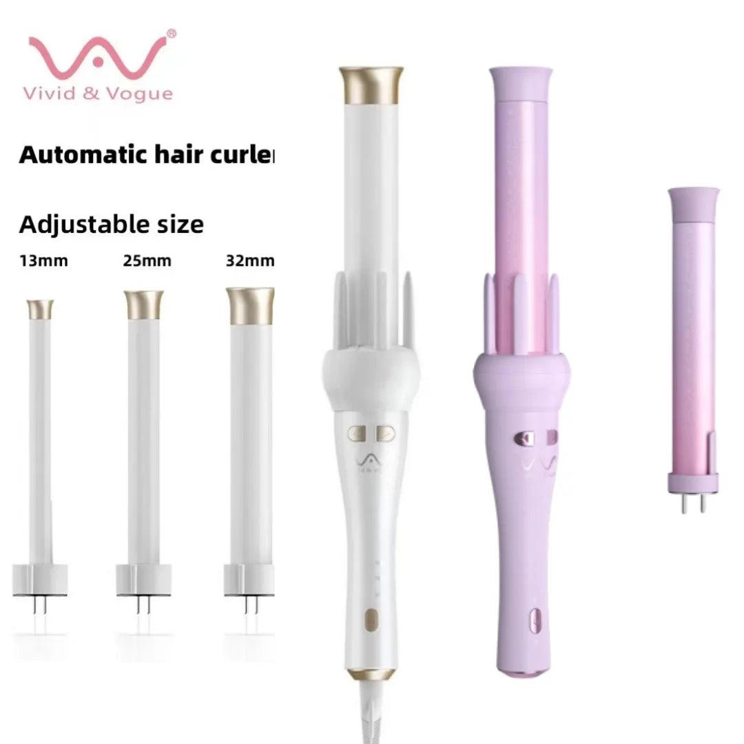 White Purple 2 Colors Replacement Professional Portable Auto Rotating Curling Iron 32mm 13mm Hair Iron (Genuine) US