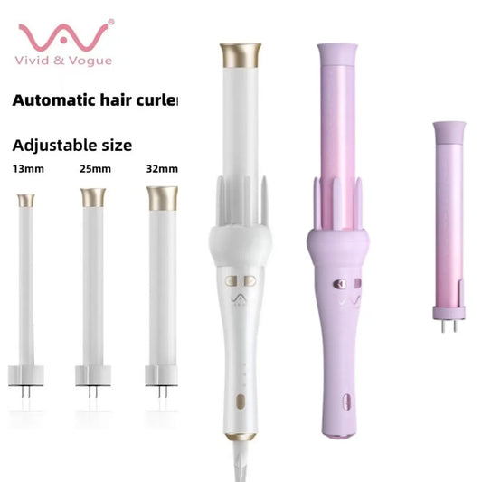 White Purple 2 Colors Replacement Professional Portable Auto Rotating Curling Iron 32mm 13mm Hair Iron (Genuine) US