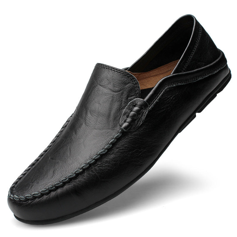 Italian Mens Shoes Casual Luxury Brand Summer Men Loafers Genuine Leather Moccasins Light Breathable Slip on Boat Shoes 2023