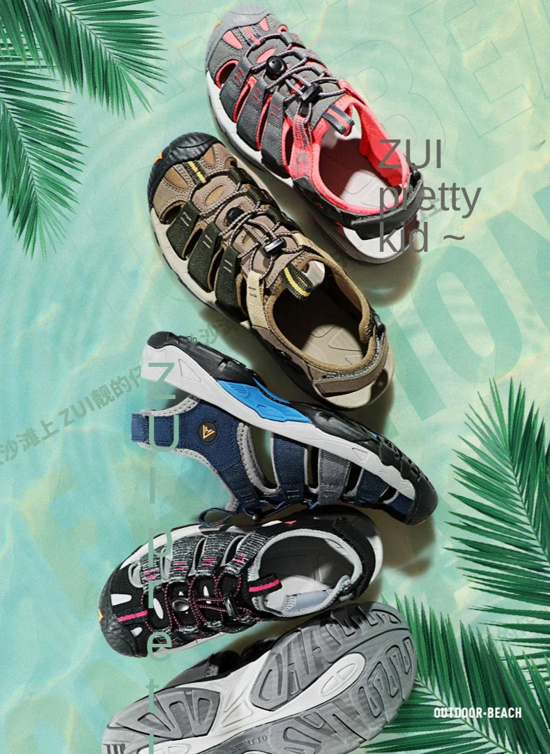 Summer Outdoor Sandals for Men Breathable Hiking Shoes Water Beach Mens Sandals Camping Climbing Aqua Sneaker HT-710445A