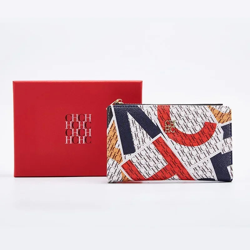 Exquisite Compact Portable High-quality Wallet With A High-end Feel Light Luxury Women's Cartoon Pattern Printed Wallet