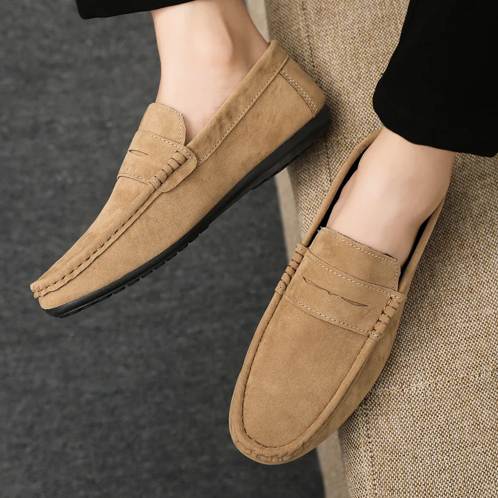 Men Loafers Soft High Quality Spring Autumn Shoes Men Casual Shoes Warm Slip on Flats Driving Shoes