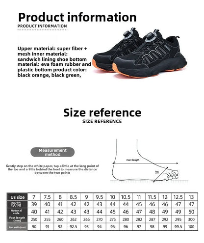 Men's Lightweight Steel Toe Caps Safety Shoes Anti Smashing Anti Piercing Work Shoes Fly Woven Labor Protection Footwear