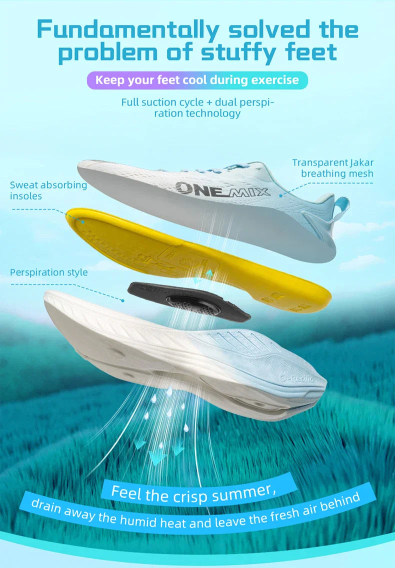 Casual Running Shoes Breathable Summer Jogging Shoes Men Lightweight Women Gym Shoes Outdoor Male Cushion Sports Shoes